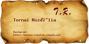 Tornai Rozália névjegykártya